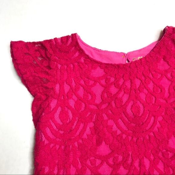 𝅺genuine Kids by Oshkosh Lace Peplum Keyhole Blouse - Picture 3 of 6